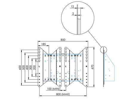 SmartMetals VESA uitbreidingsset voor display lift