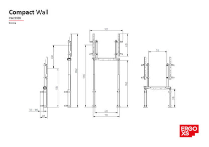 ErgoXS Slimeline Compact wandlift Zwart