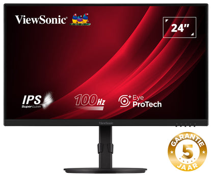 ViewSonic® 24” IPS Full HD Ergonomic Monitor met USB Hub