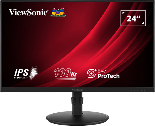 ViewSonic® 24” IPS Full HD Ergonomic Monitor met USB Hub